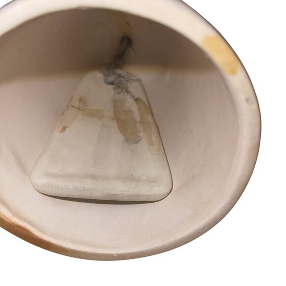 Hand Painted Ceramic Bell Owl Pine Tree Moon Rustic Home Decor Signed Stefano - Picture 8 of 8